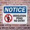 Signmission Irrigation Pond No Entry OSHA Notice Sign, Plastic, 10in W x 7in L, 2PK OS-2PACK-NS-P-710-L-13726 - alternate 8